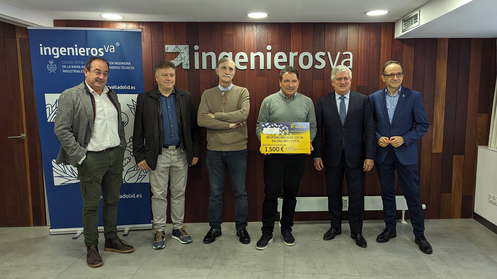 La Fundación Eusebio Sacristán recibe 1.500 euros donados por ingenierosVA en los VI Premios de la Industria